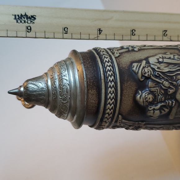 Vintage West Germany Stoneware Gerzit Pewter Lidded Stein - Picture 13 of 14